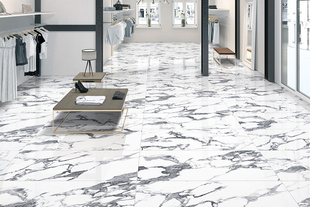 Arabeo Bianco Nitco Ceramic Floor, Nitco Floor Tiles Images